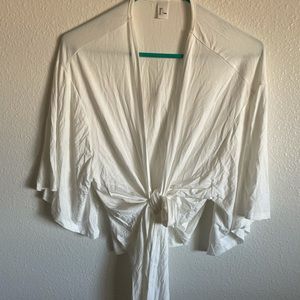 White front tie shirt size XL